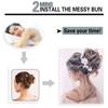 XINRAN Moda damska Krótkie potargane włosy Chignon Syntetyczne włókna Scrunchy Curly Hair Extension dla kobiet Codzienne noszenie
