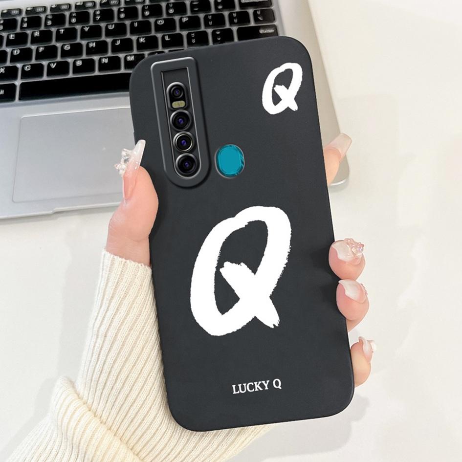 For Tecno Camon 15 Pro Case CD8 Luxury A Z Initial Letters Soft Silicone Bumper For Tecno Camon 15 Premier Camon15 Air CD6 Shell