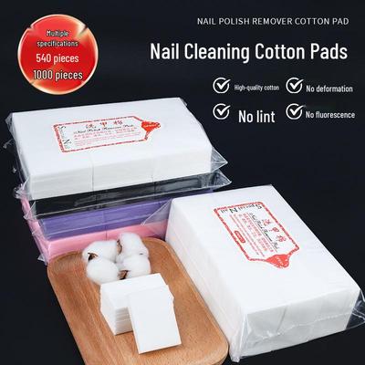 Nail Art Remover Pads - 1000 Pcs, Durable, Lint-Free Cotton Wipes for Polish Removal and Cleaning
