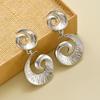 Spiral earrings, personality exaggeration, high-end earrings, women's style irregular geometric texture stud earrings