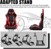 Dardoo Racing Car Game Bucket Cockpit Racing Car Wheel Mount Chair Electronic Gaming Chair with Adjustable Double Slide Adaptive Game Simulator Red