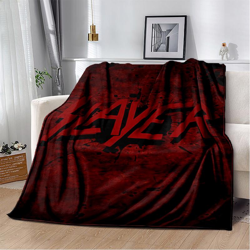 2025 New Style Slayer Heavy Metal Band Sign Blanket,Soft Throw Blanket for Home Bedroom Bed Sofa Travel Cover Kid Gift