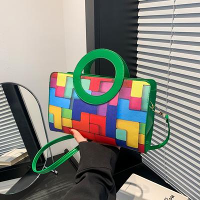 Fashion Casual Small Square Bag 2024 Summer New Trend Foreign Style Shoulder Armpit Bag Casual Retro Handbag Bag