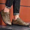 Men Casual Shoes Leather Outdoor Walking Sneakers 2025 New Fashion Male Leisure Vacation Soft Driving Shoes Man Size 48 Brown