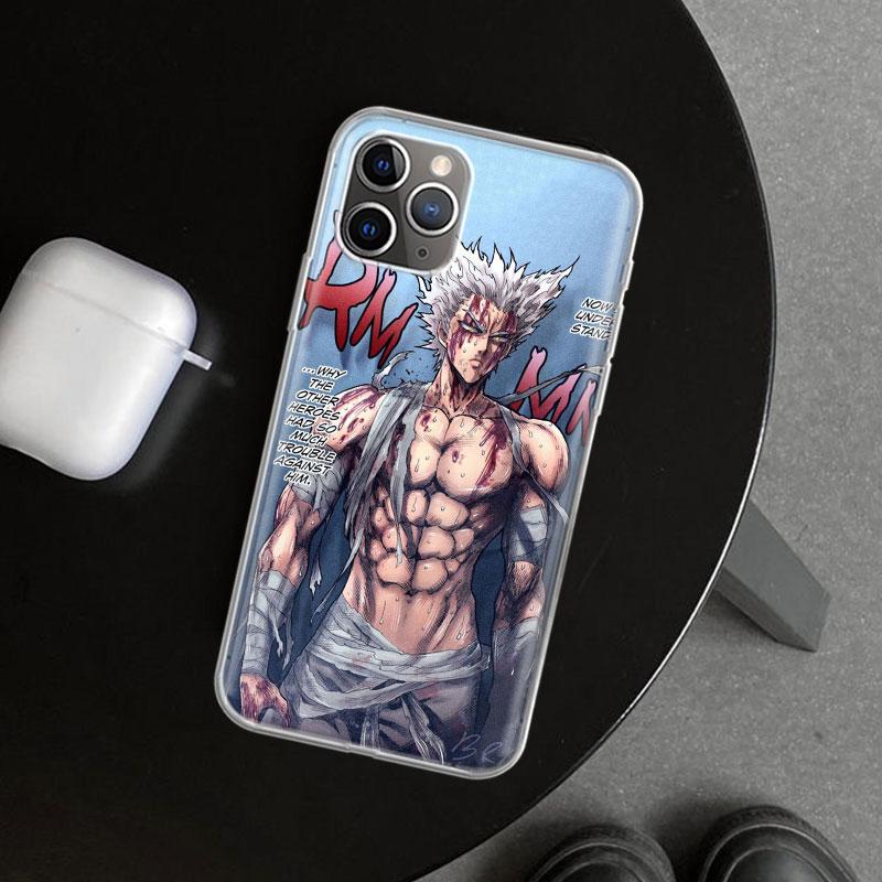 One P-Punch-Man Garou Phone Case Cover for iPhone 11 12 13 Mini 14 15 Plus 16 Pro Max 17 Air 7 8 + SE Art Customized Fundas 11 1