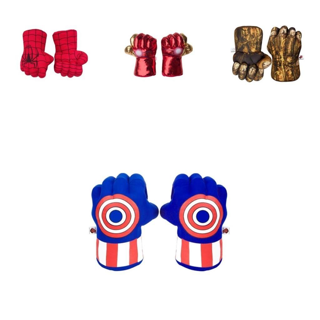 Superhero Hulk And Spiderman Plush Toy Boxing Gloves For Kids