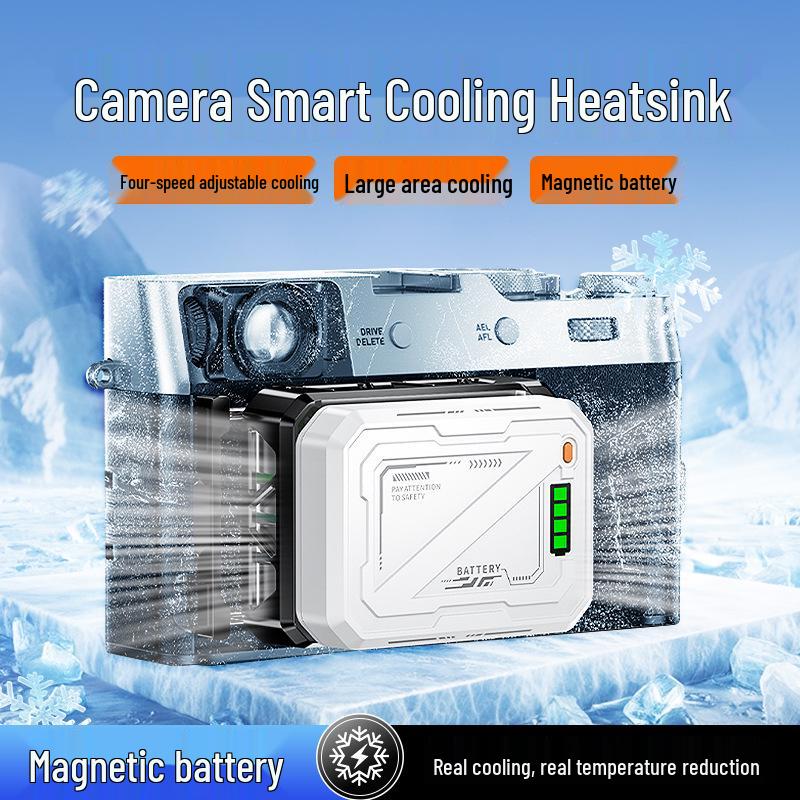 

Ultra-Quiet Camera Radiator for Mirrorless & DSLR: Ideal for Video Recording, Live Streaming & Heat Dissipation 3000mAh Battery