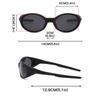 Polariscope Lenses Oval Sport Sunglasses Windproof Frame Ultra-lightweight Y2K Futuristic Eyewear UV400 Protection