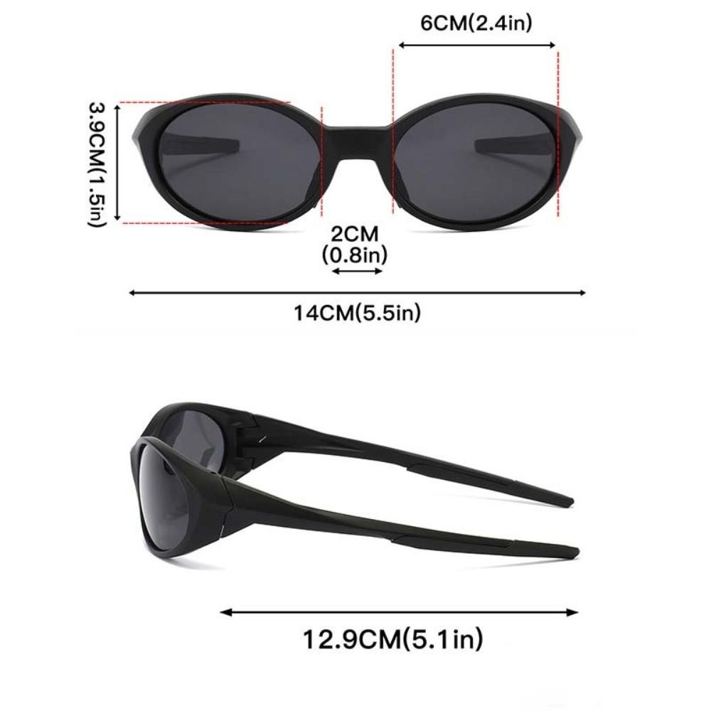 Polariscope Lenses Oval Sport Sunglasses Windproof Frame Ultra-lightweight Y2K Futuristic Eyewear UV400 Protection