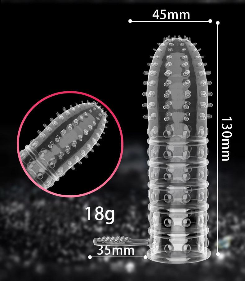 Crystal Dot Delay Condom Penis Sleeve Lasting Enlargement Sex product Spike Clitoris Delay Erection Aid Extend Toys for Man
