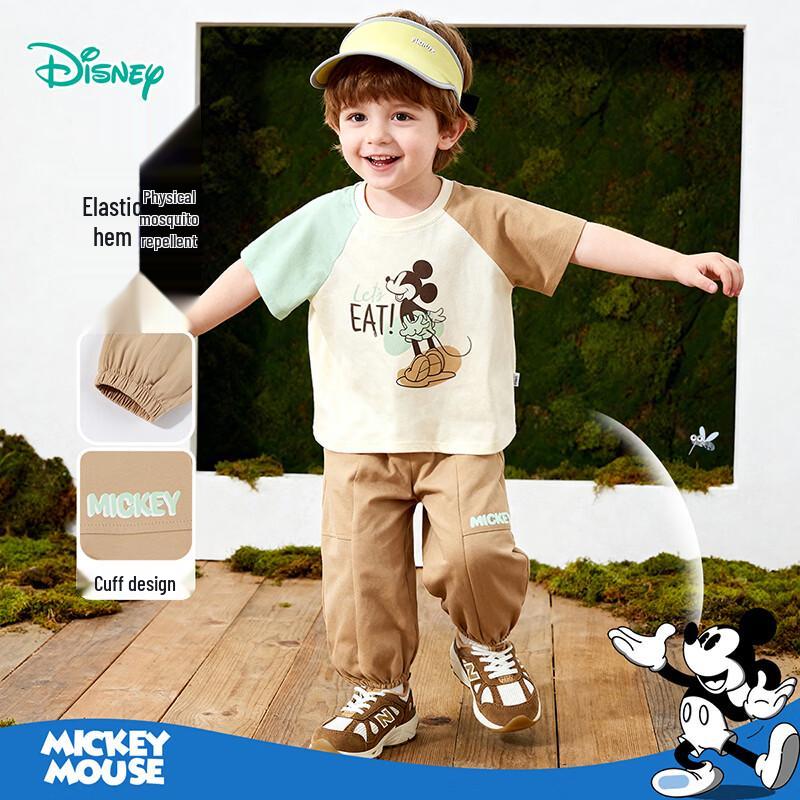 Disney Boys' Casual Sports Cartoon Cool Short-Sleeve Mosquito-Repellent Pants Set