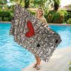 Simple Line Design Beach Towel Towel Full of Love Little Monster Super Absorbent Suitable for Beach Pool Summer Gift for Friends