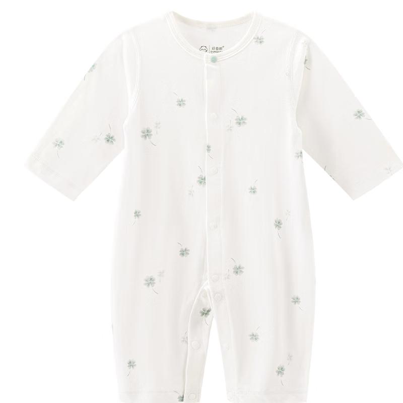 Unisex Pure Cotton Long-Sleeve Lightweight Romper 80