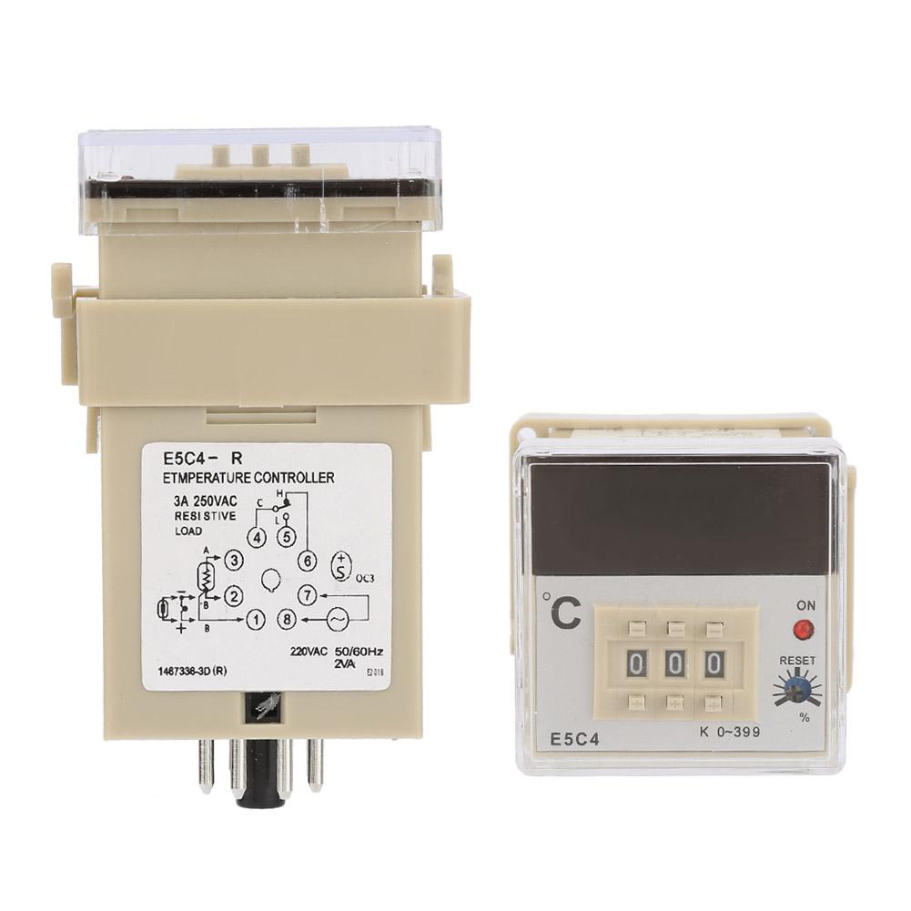 E5C4 R Digital Temperature Controller Thermostat with K Type Thermocouple Probe