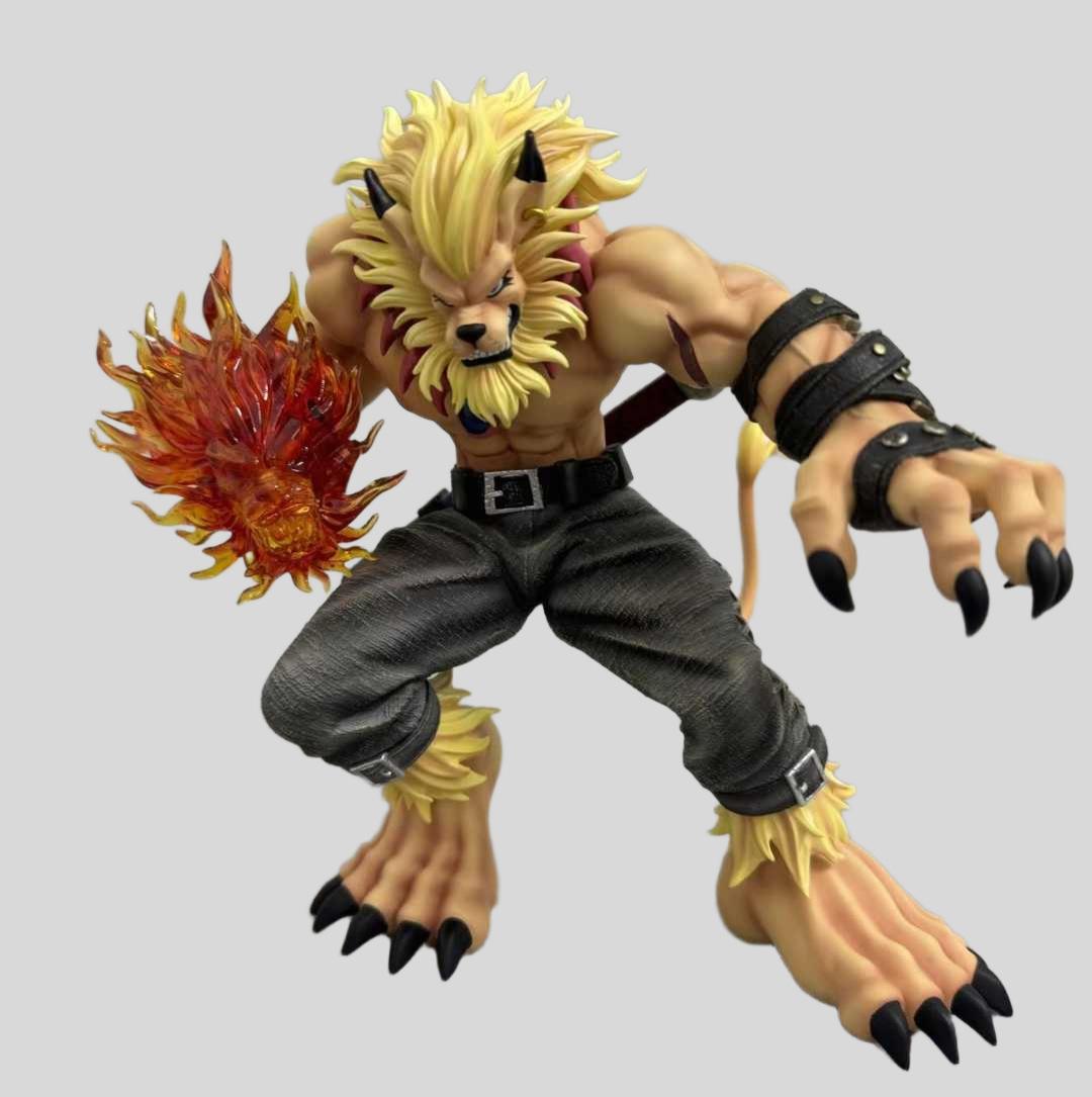 

Digital Baby Soar Lion and Beast Hand anime Office Decoration Lion and Beast Flame Fist Animation Manual Model