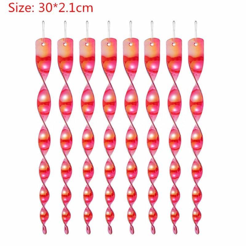 10Pcs Reflective Bird Deterrent Rods 30cm Hanging Bird Repellents Reflective Wind Spiral Rod Garden Anti-bird Protection