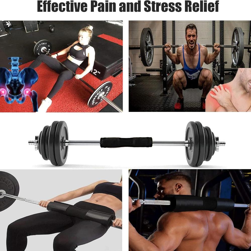 Kniebeugen- & Hüftstoß-Polster für den Beintag - Langhantelpolster für Kniebeugen & Ausfallschritte - Nacken- & Schulterstütze, Po-Training sicher und stabil