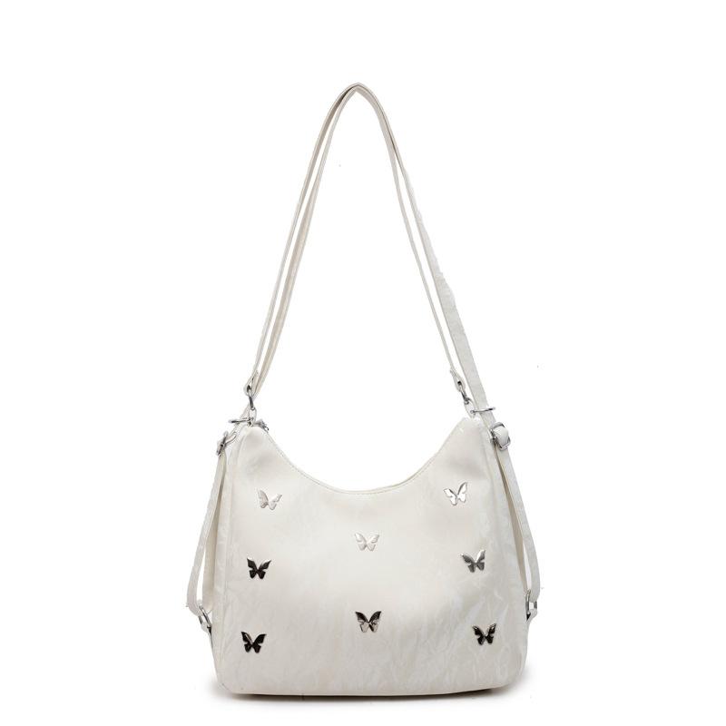 2025 Casual Large-capacity Bag Butterfly Decoration Fashionable Commuter Backpack Multi-use One-shoulder Crossbody Tote Bag