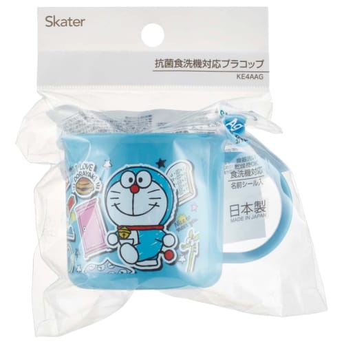Skater Antibacterial Cup with Doraemon Sticker, 200ml, Dishwasher Safe, Made in Japan (KE4AAG-A)