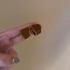 Maillard coffee color oval earrings niche simple versatile stud earrings fashion temperament high sense earrings women