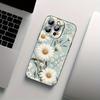 Daisy Flower Pattern Phone Case Suitable for iPhone 17 16 15 14 13 12 11 Pro/Max/Plus Anti Drop and Shockproof