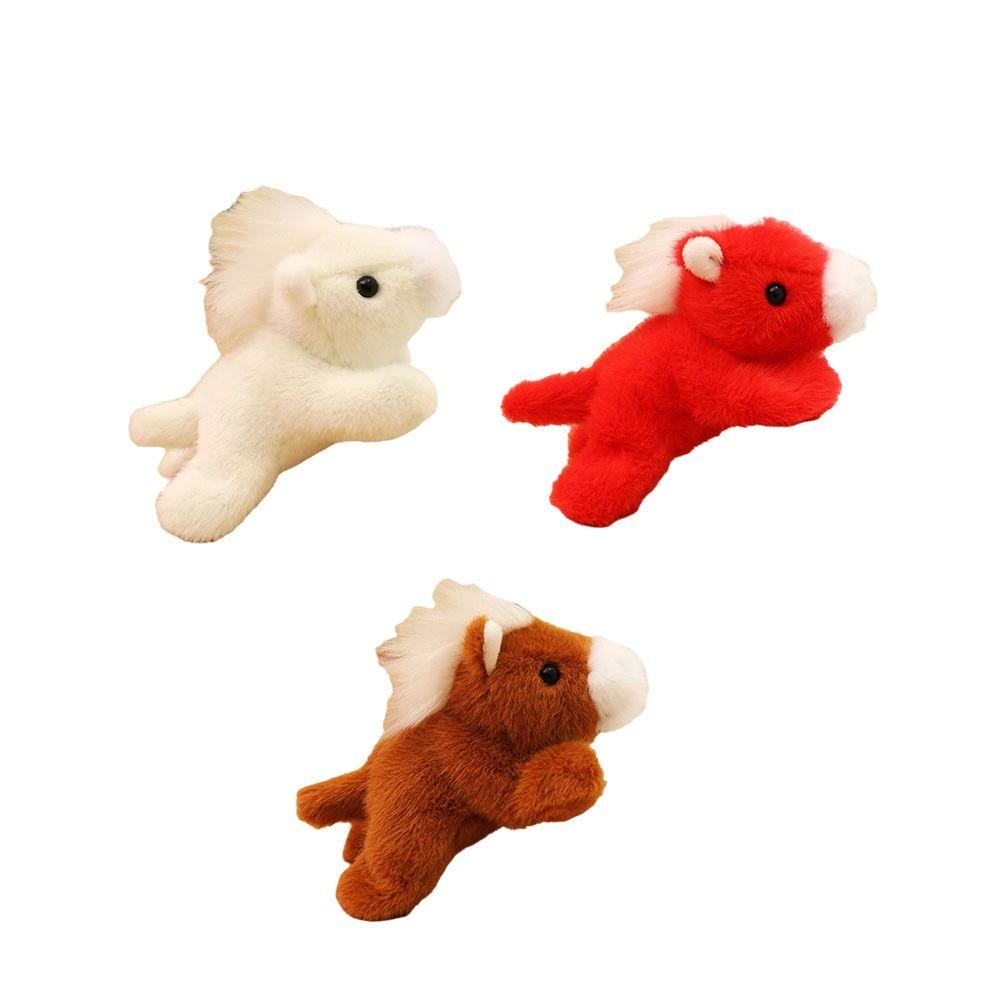Soft Plush Refrigerator Stickers Stuffed New Year Mascot Mini Pony Fridge Magnet  Fridge Decoration