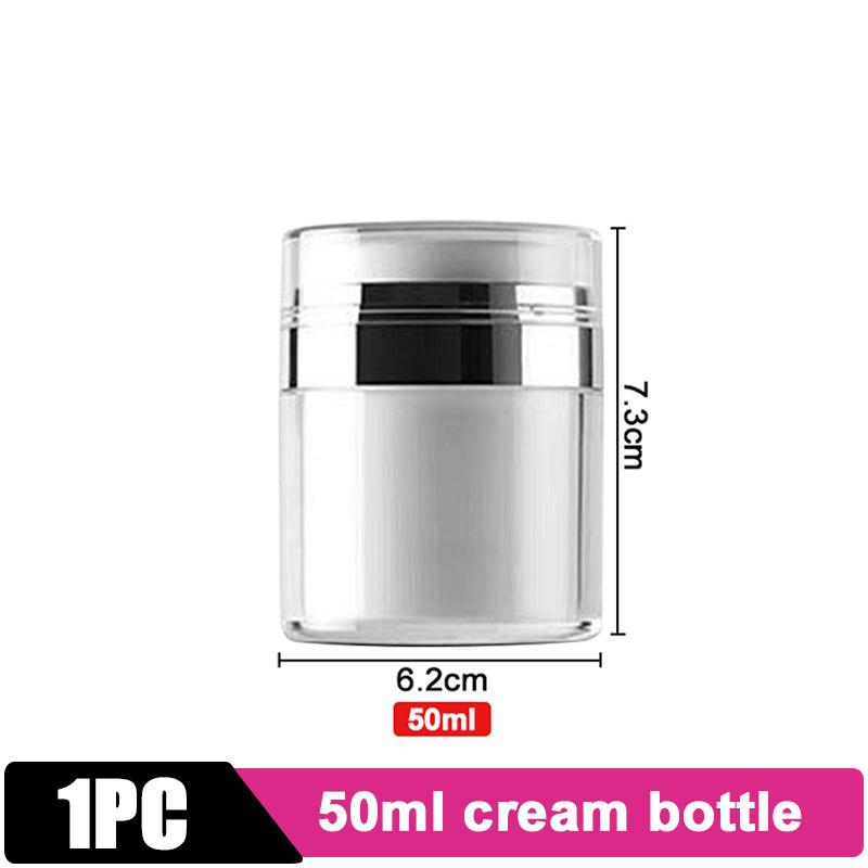 

15/30/50 мл пустая безвоздушная банка с насосом многоразового использования, дозатор для кремов, гелей, лосьонов, дорожный герметичный косметический контейнер, вакуумная бутылка