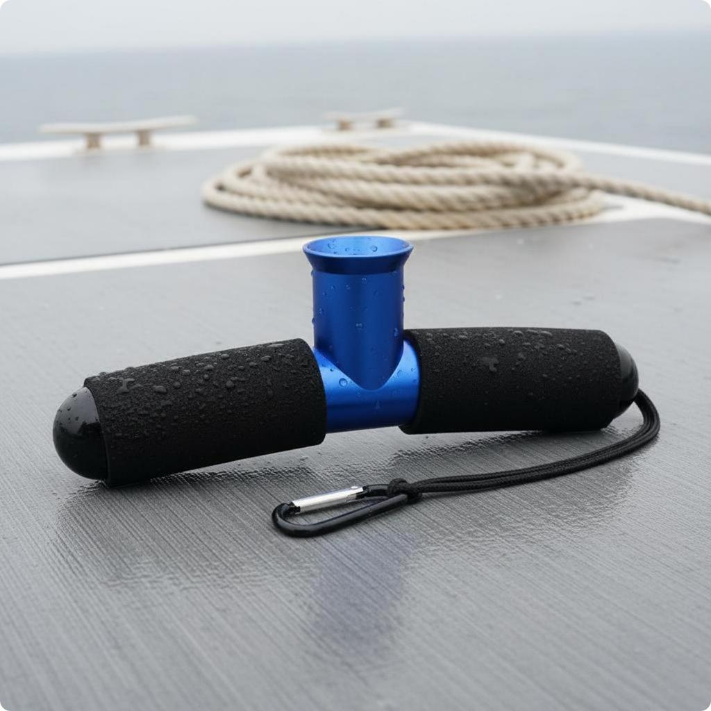 Fishing Rod Support Holder Ergonomic Curve Aluminum Welded