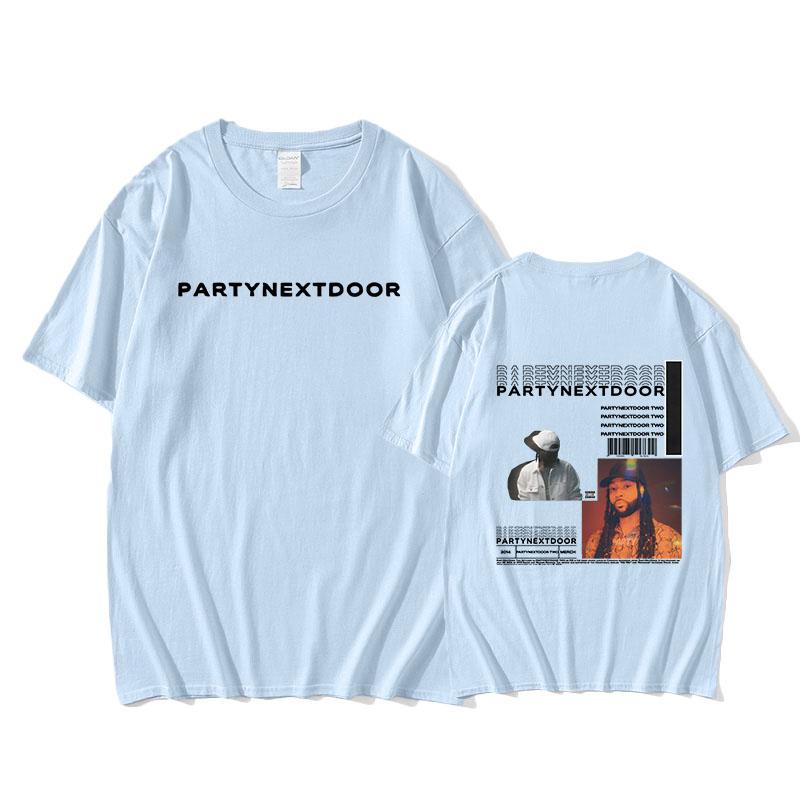 PARTYNEXTDOOR T-shirt Double-sided Printing Grunge High Quality Tee-shirt Funko Pop Fashion Tshirt Ropa Hombre Gothic Clothes