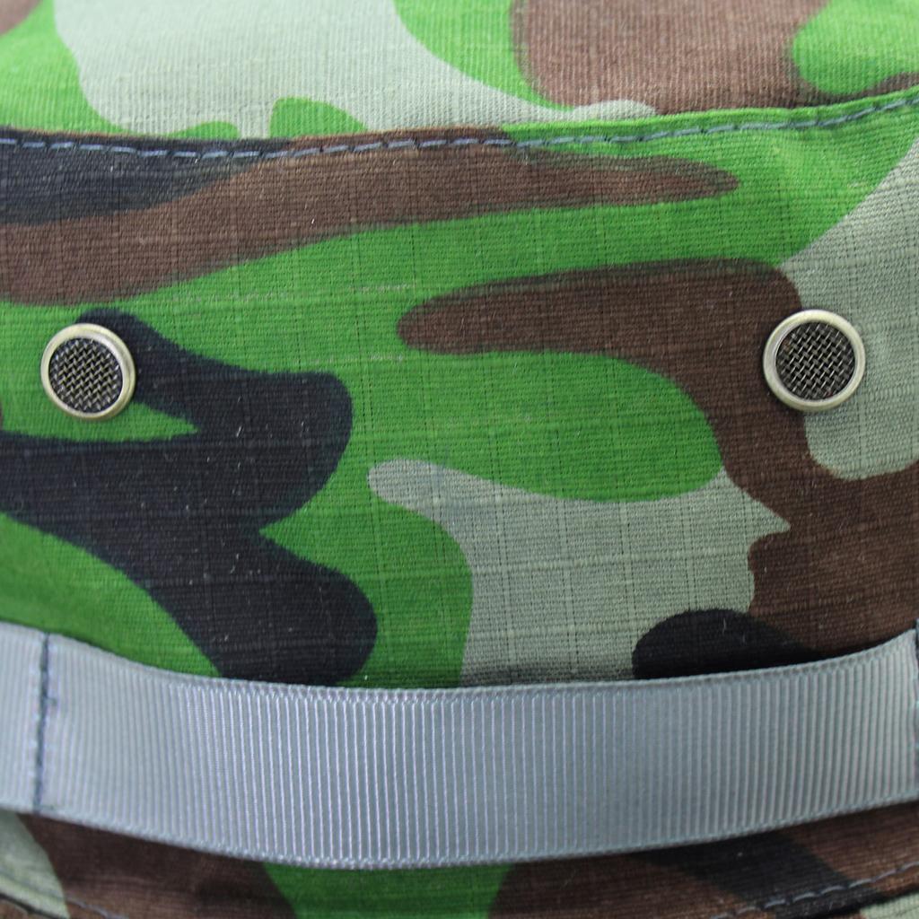 Latest Summer Camo Fisherman Leisure Bucket Camping Hiking Travel Fishing Mountaineering Sombrero Sunshade Bonnie Hat for Women Men
