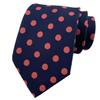 [White Fang] Dot Tie Fashion Accessory Suit Stylish Office Men's NC110 (Navy Pink)