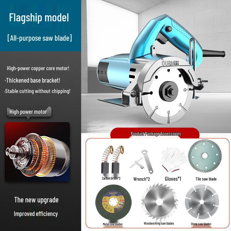 High Power Multifunctional Portable Cutting Machine for Tile, Stone, and Wood