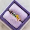 Cao Shi Exquisite Zircon Geometric Fashion Ring - High-End, Light Luxury Statement Piece for Women