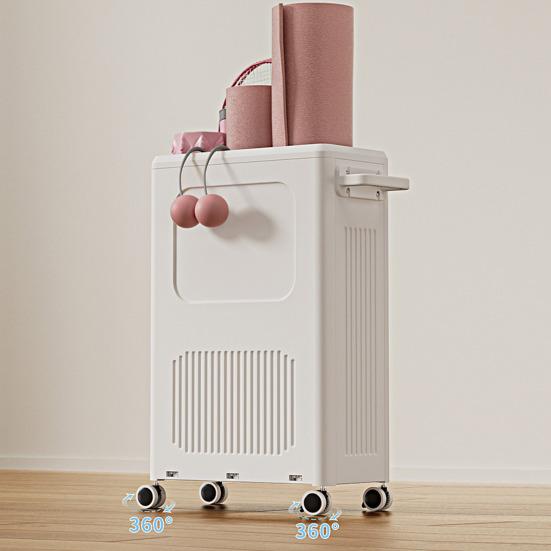 Rollbarer Aufbewahrungskorb mit Rädern, Griff-Design, großes Fassungsvermögen, leicht zu transportieren, freistehender Wäschekorb mit Deckel