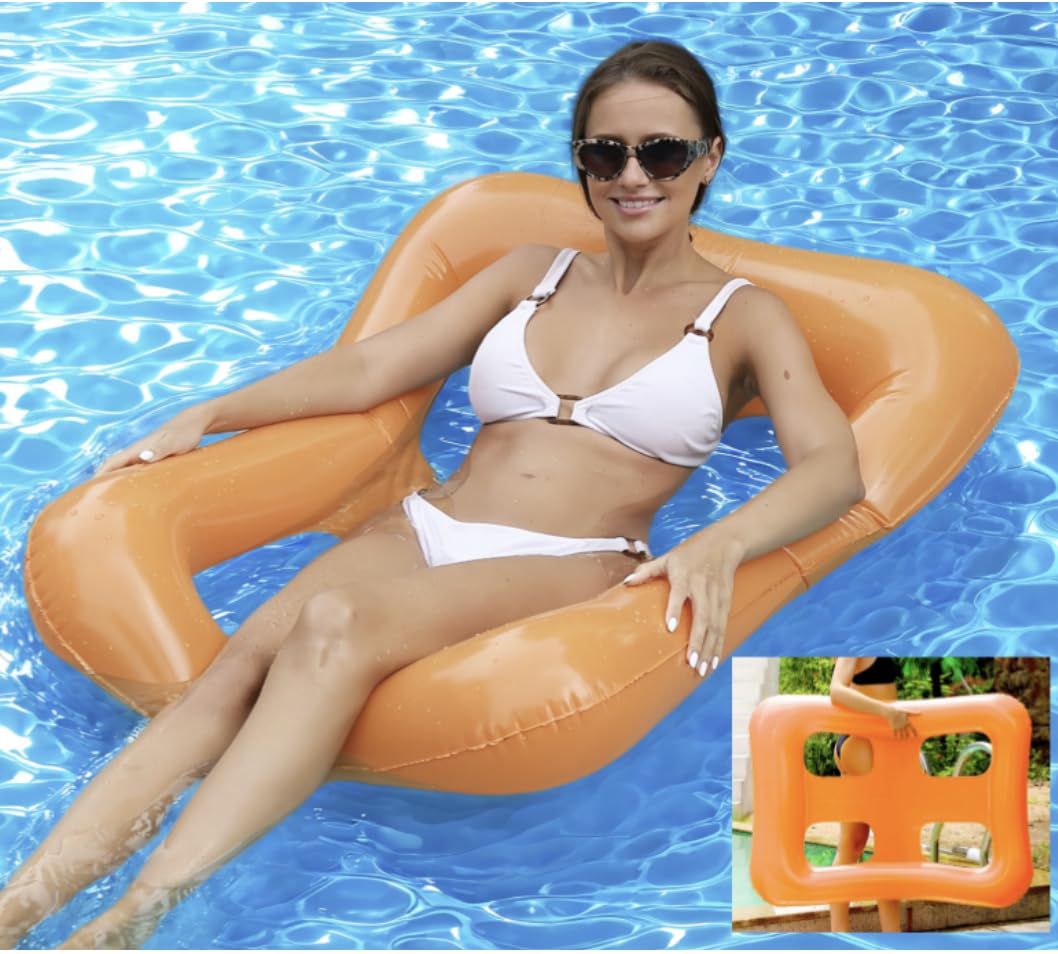 

Надувной гамак для раскачивания и плавания, надувной матрас для игр на воде CHIPP S для взрослых, почувствуй, катайся (оранжевый) оранжевый