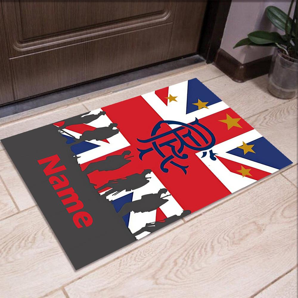 Custom Name Rangers F.C Printed Carpet,Rug for Office Chair Living Room Bedroom Kitchen Room Decor Gifts.