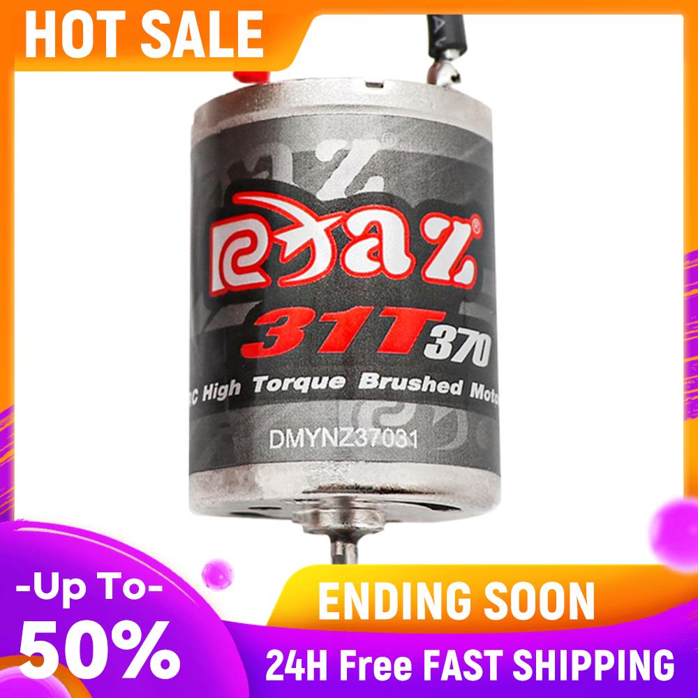 31T 370 Brushed Motor DC Motor Brushed Engine Motor Brushed Crawler Electric Motor for 1:10 1:12 1:14 1:16 1:24 RC Crawler Model