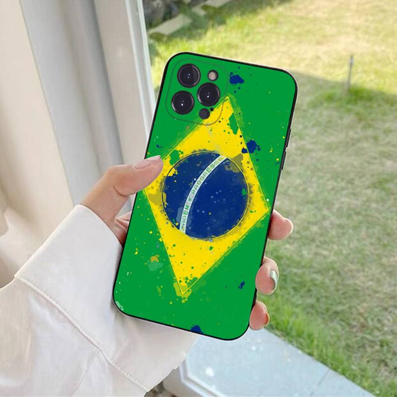 Brasil flagg Brasilien Flagge  Telefondeksel For iPhone 13 Pro MAX 14 11 12 Mini X XS XR 6 7 8 Plus SE 2020 Mykt TPU-deksel