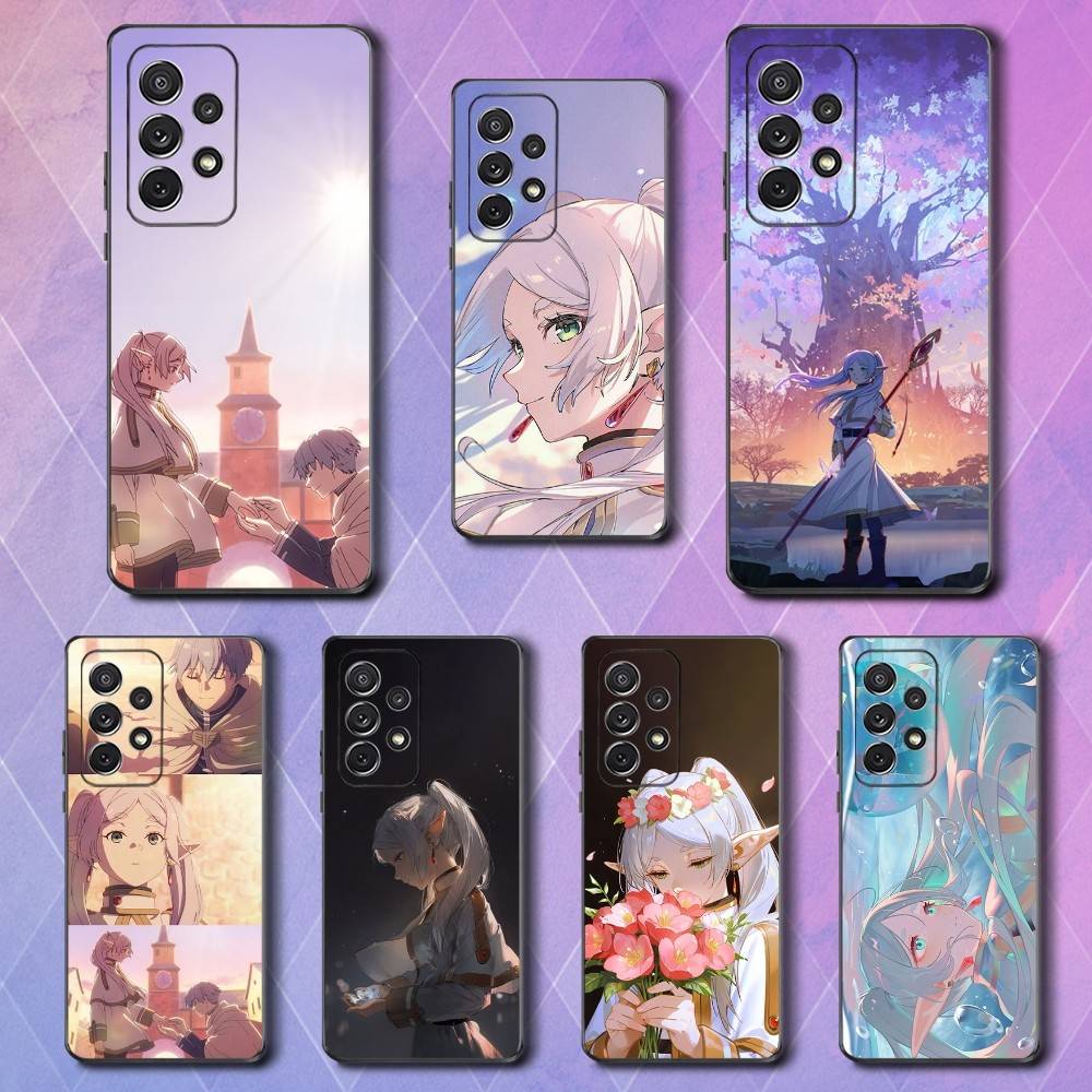S-Sousou No F-Frieren Anime Phone Case For Samsung S25,S24,S23,S22,S21,S20,S10,Ultra,Plus,Lite,FE,Soft Silicone Black Cover