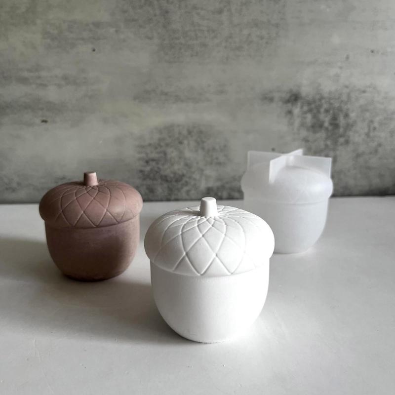 Haselnussform Silikon Kerzenform Silikon Ornamentformen Silikontextur Geeignet für Basteln und Heimdekorationen