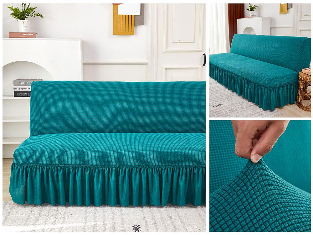 

Чехол для дивана-кровати в гостиную без подлокотников, эластичный, с уплотненными зернами кукурузы, для складного дивана, все включено, универсальный 190-210cm