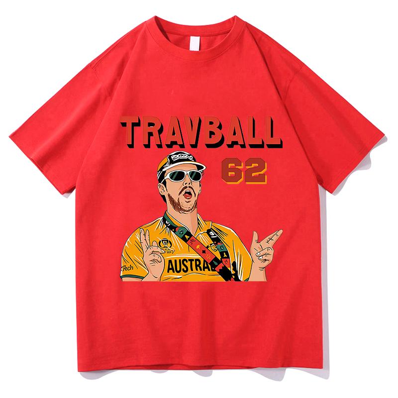 Summer Travball Travis Head Aggressive Cricket Batting Legend T Shirts for Unisex Women Pure Cotton Tshirts Short Sleeve Tops Tees