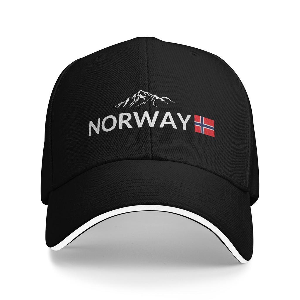 Personlig norsk stolt Norge flagga basebollkeps solskydd dam unisex justerbar pappahatt sommar snapback kepsar