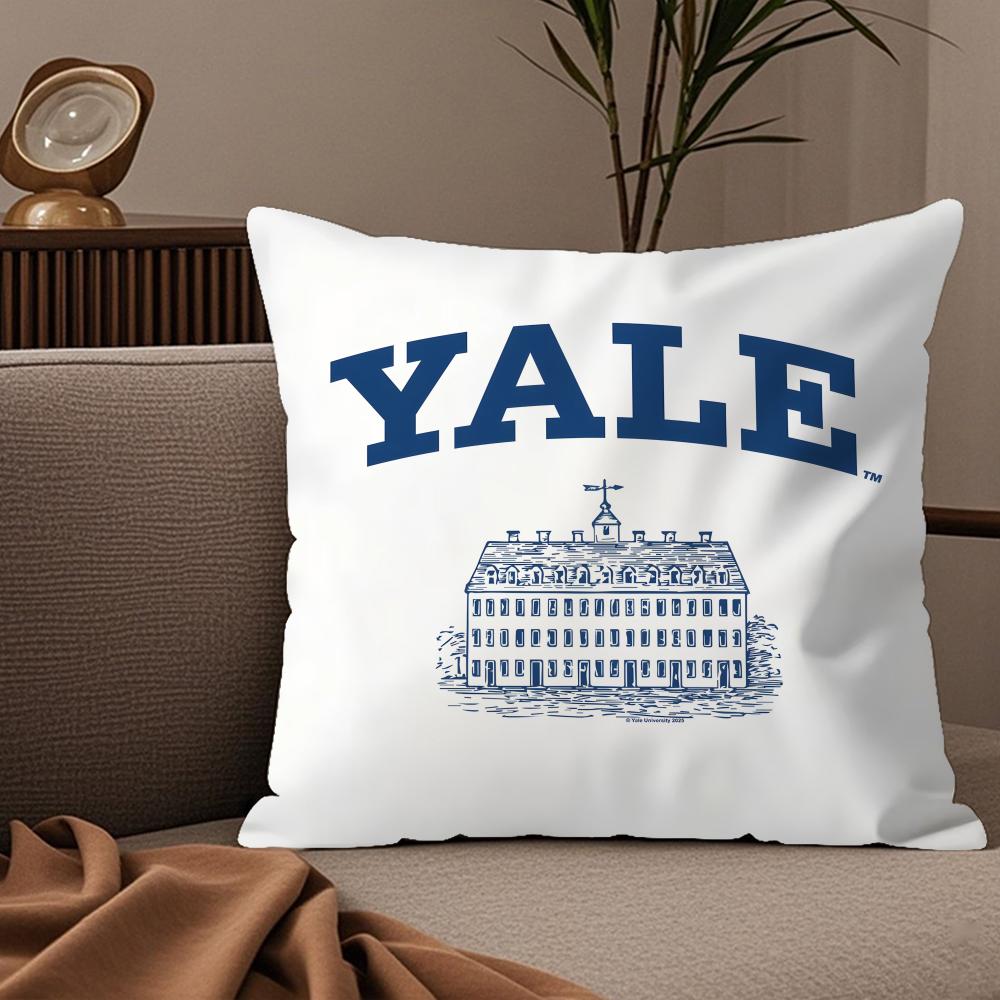 Y-Yale University Pillow Case Silky Elegant Comfort Sofa Bed Invisible Zipper