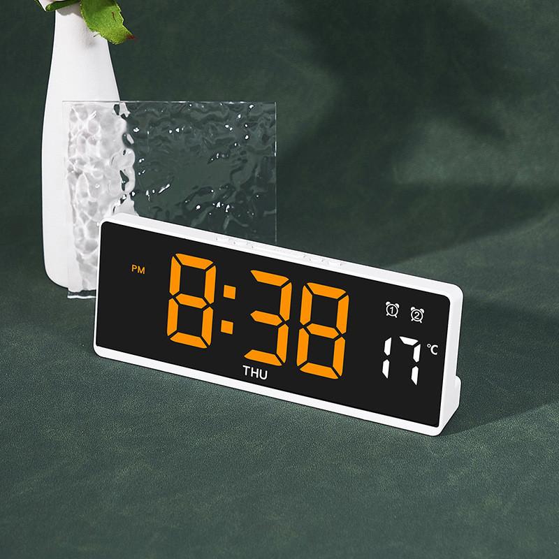 Modern Minimalist Led Desk Clock With Temperature Display For Home Office And Room Decor