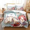 3D Print Anime Fairy Tail Logo Natsu Bedding Set Boys Girls Twin Queen Size Duvet Cover Pillowcase Bed Kids Adult Home Textiles