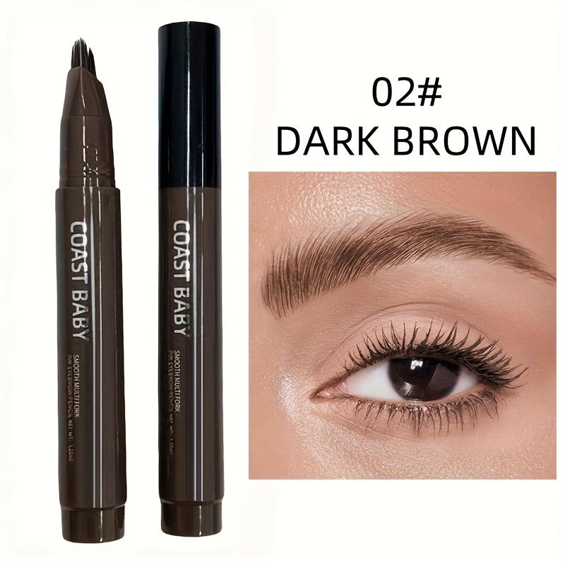 Dual-Tip Waterproof Eyebrow Pencil with Multi-Bristle Brush for Defined, Natural Brows