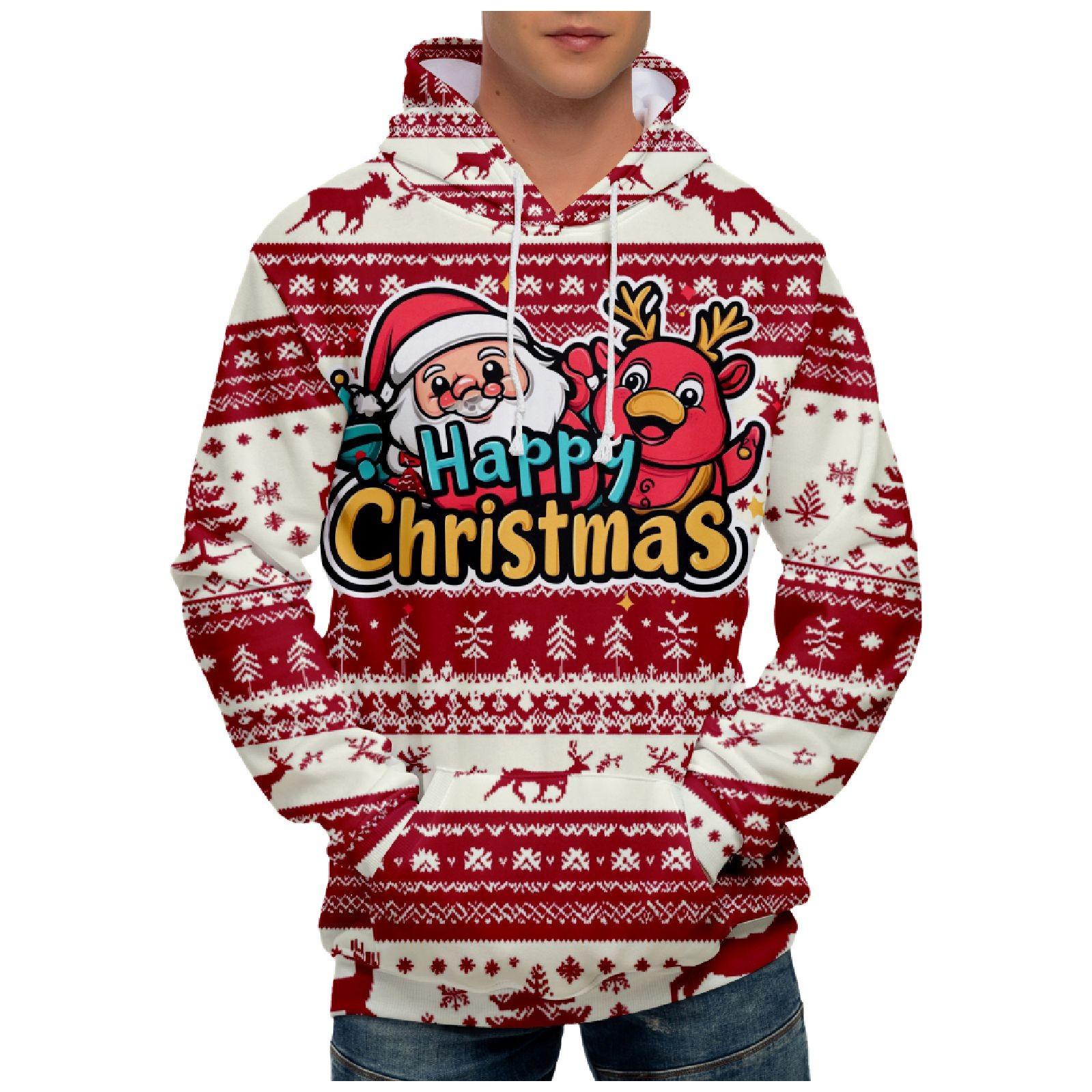 

Мужская свободная толстовка с капюшоном с принтом, мужская повседневная модная спортивная толстовка XL белый