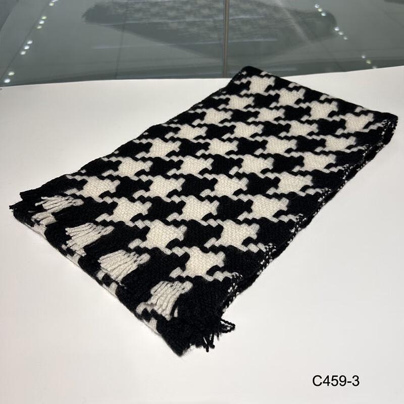 G·TENNA NX-C459 Women's Houndstooth Cashmere Scarf