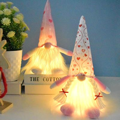Valentines Day Faceless Gnome Plush Doll Love Heart Elf Doll Home Desktop Ornaments Wedding Party Decoration Xmas New Year Gifts